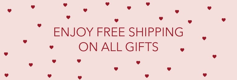 Text reads: Enjoy free shipping on all gifts